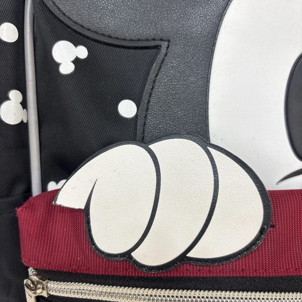 DISNEY Bioworld Large Mickey Mouse Big Face Peek-a-Boo Backpack Pockets Embossed